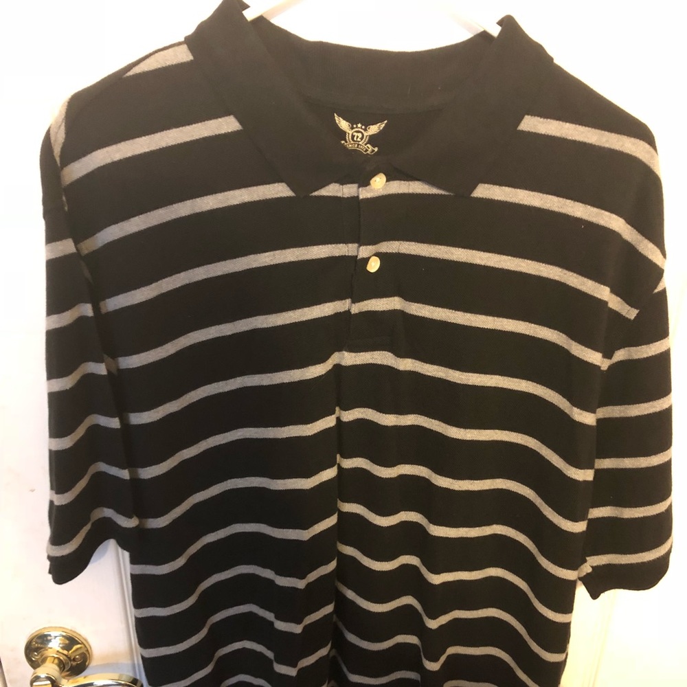 Faded glory mens polo shirt black size XL